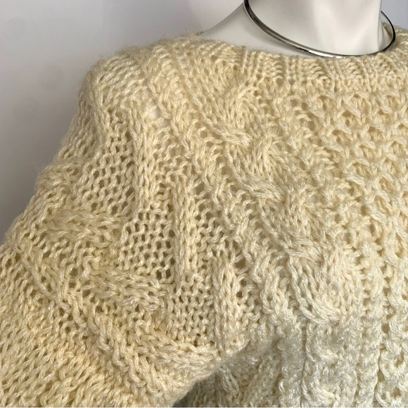 v i n t a g e :: Handmade Chunky Braided Cable Knit Aran Sweater - Picture 13 of 15